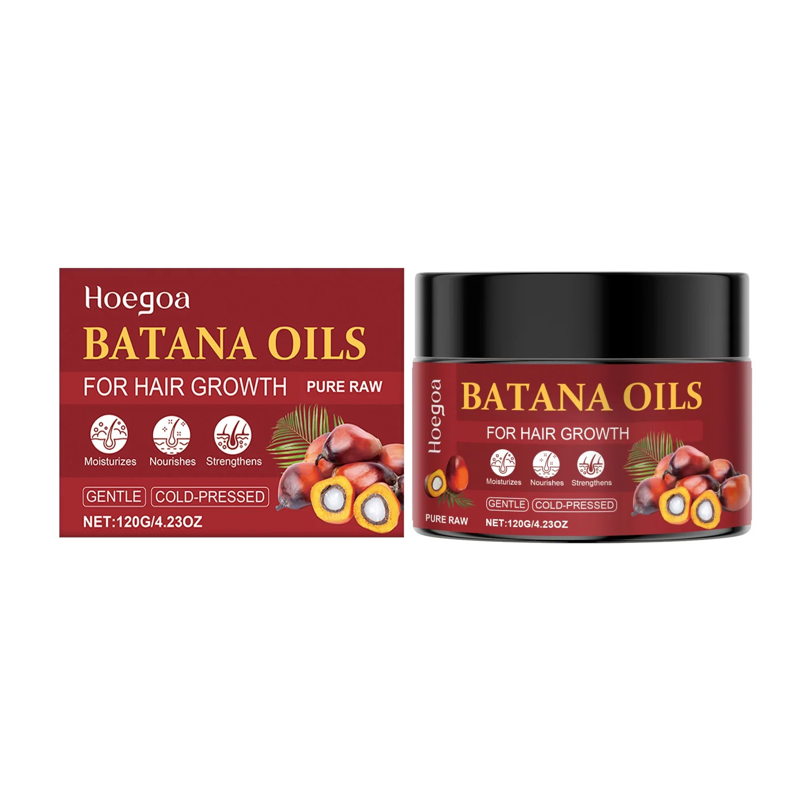 Batana Hair Care Oil Repair Damaged Strengthen Roots Anti Hair Loss Breakage Smooth Non-greasy Health Hair Regrowth Serum 120g Qme 120g Boxed