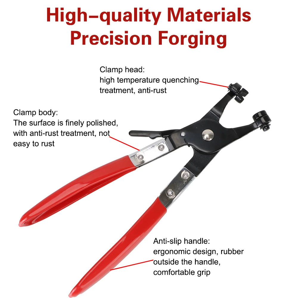 Auto Pliers Removal Tools for Water Pipe Hose Flat Band Ring Tube Clamps Repair Kit Motorcycle Truck Trailer Car Accessories Qme