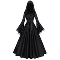 Witch Costume Black Skirt Gothic Dress-up With Hood Halloween Witch Outfit Costume Dress For Haunted House Cosplay Event Theater Qme XL China Mainland