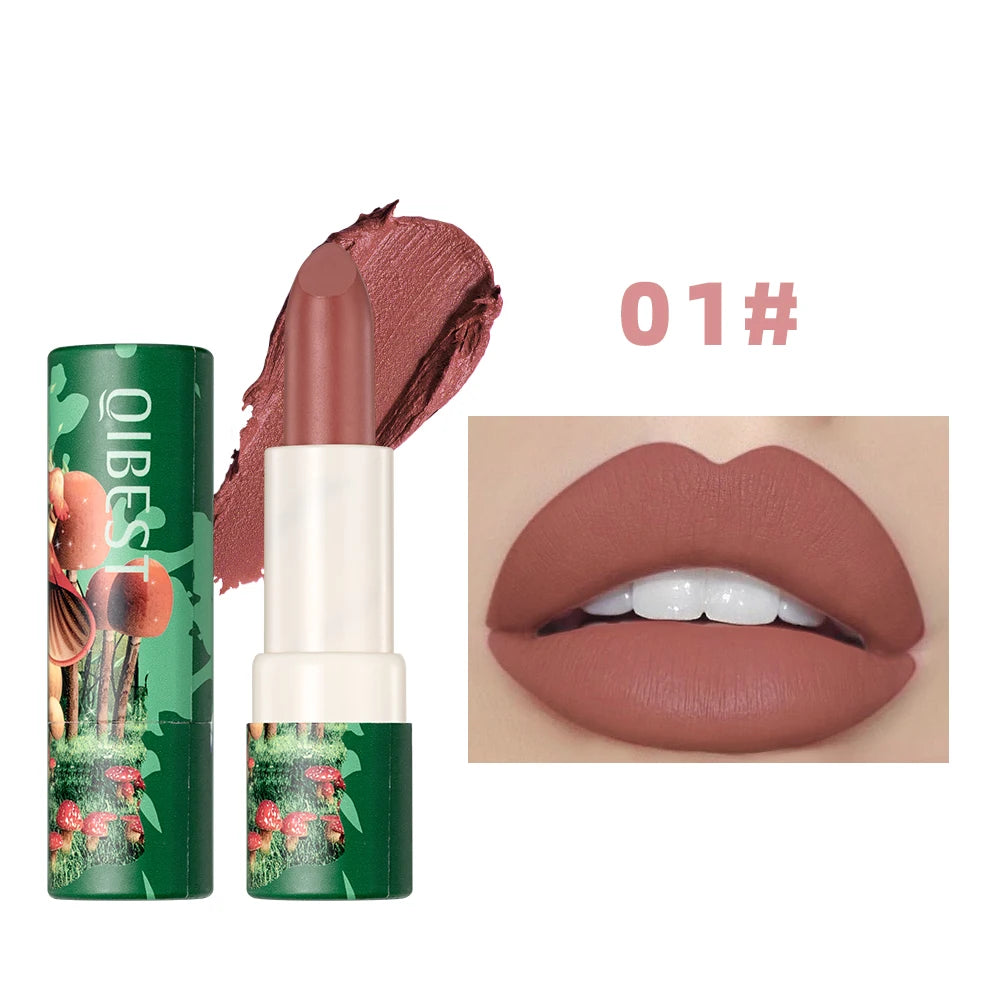 6 Colors Moisturizing Velvet Matte Lipstick Waterproof Long Lasting Not Easy To Fade Sexy Red Lip Tint Nude Lipstick Cosmetics Qme 01