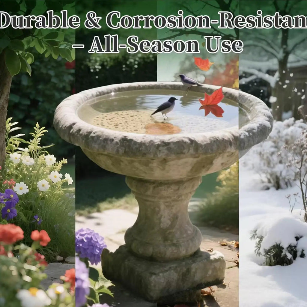 Copper Bird Bath Disc With Triple-Point Support Fountain Ornaments Copper Bird Bath Purification Disk For Outdoor Garden Deck Qme