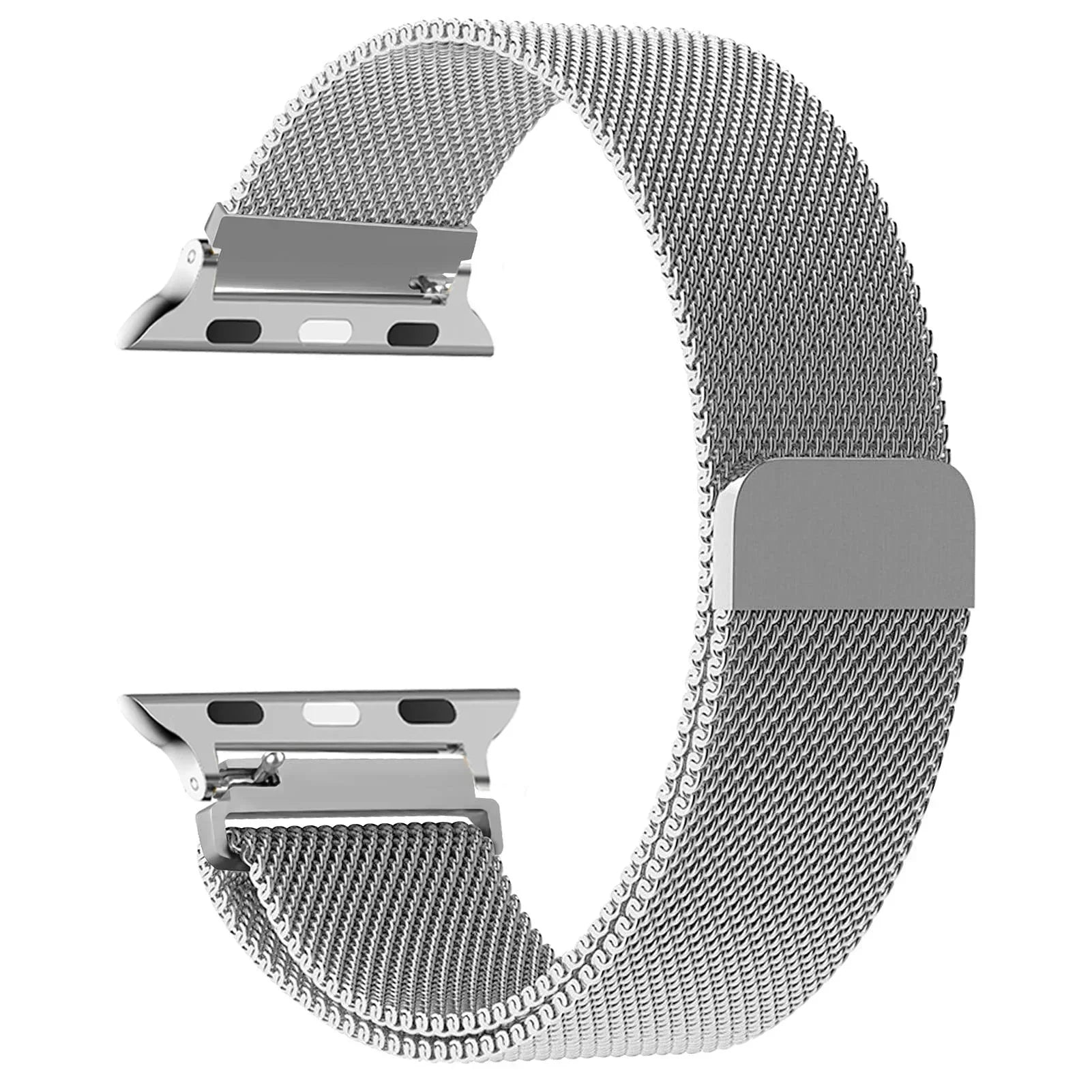 Milanese strap For apple Watch bands 44mm 40mm 45mm 49mm 41mm 38mm 42 44 mm Bracelet iwatch Series 9 3 6 5 SE 7 8 Ultra 2 strap Qme silver 42mm 44mm 45mm 49mm