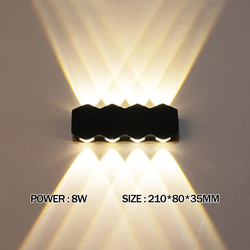 LED Wall Lamp Waterproof Outdoor Wall Light Porch/Garden/Bedroom Indoor Modern Nordic Sconce Luminaire 2 4 6W 8W 10W 12W 85-265V Qme 8W