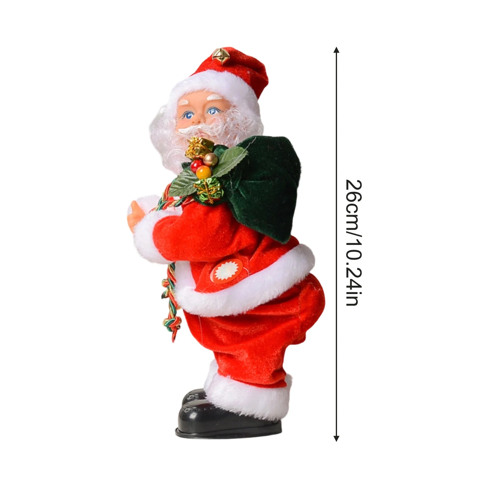 Santa Claus Twerking Elderly Buttock Xmas Figurine Doll for Home Desktop Ornament Music Party Christmas Decoration Gift for Kids Qme