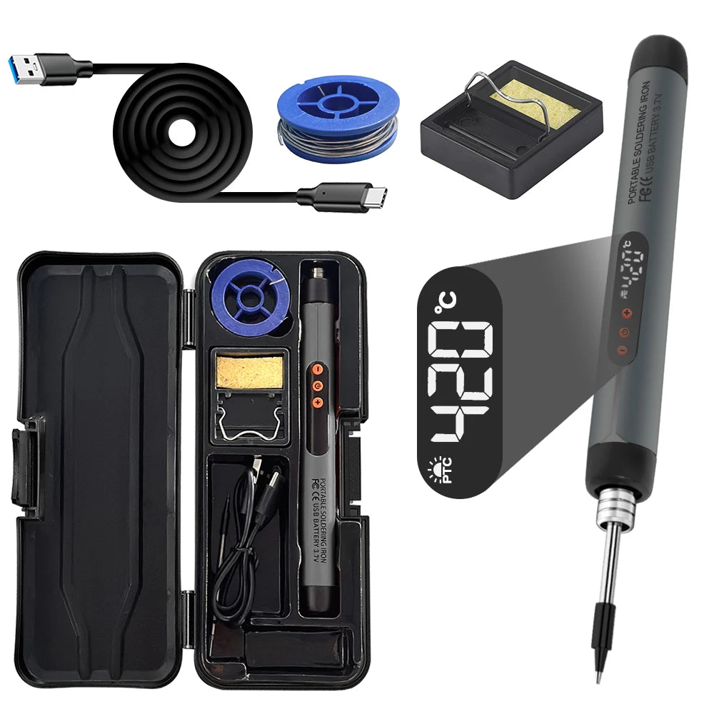 USB Soldering Iron Mini Small Portable Household Type-c Interface Qme C200S G SET