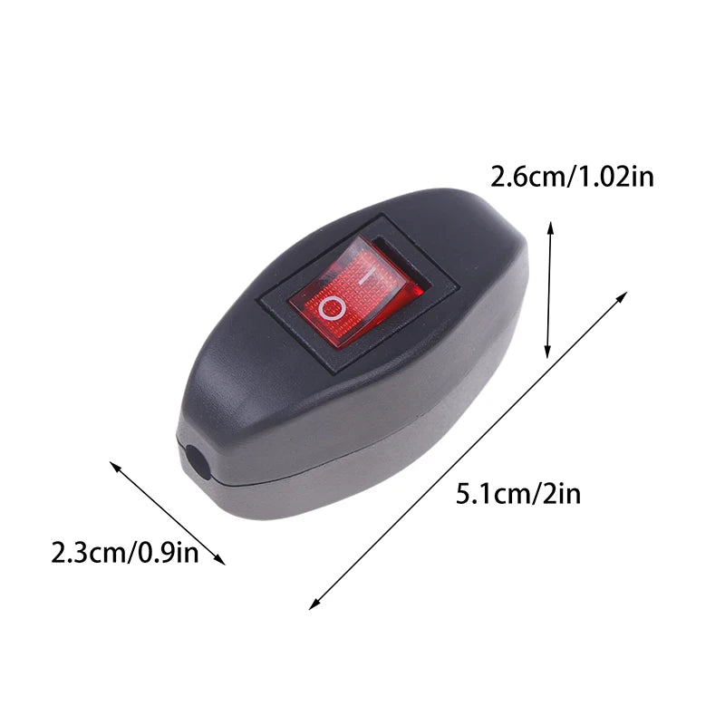 301 Power Rocker Switch Light 3 Foot 2File Head Bed 6A 250V 10A 125V Qme