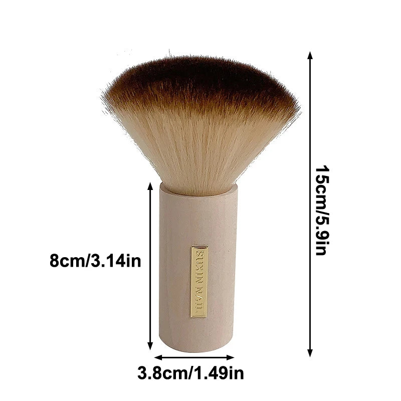 Round Nail Dust Brush Large-sized Remove Brushes Acrylic UV Gel Qme