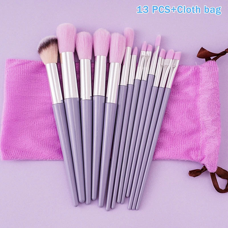 8 Fluffy Professional Makeup Brush Kabuki Eyeshadow Foundation Powder Qme A7
