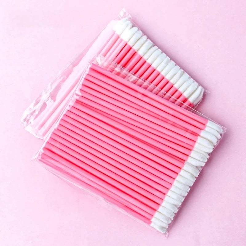 5/50/100Pcs Lip Brushes Disposable Cosmetic Lip Brush Lipstick Lip Glossy Wands Cleaner Applicator Eyeshadow Makeup Brush Tool Qme