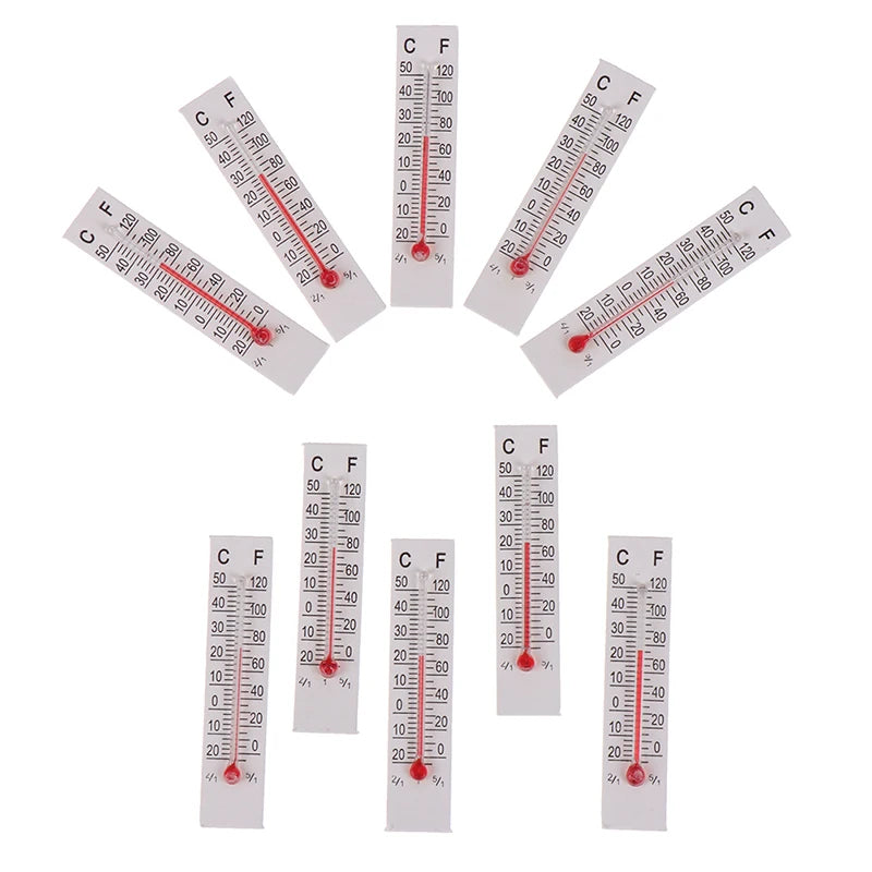 5cmX1 Miniature Paper Cardboard Thermometer Indoor 20-50 Celsius Qme One Size