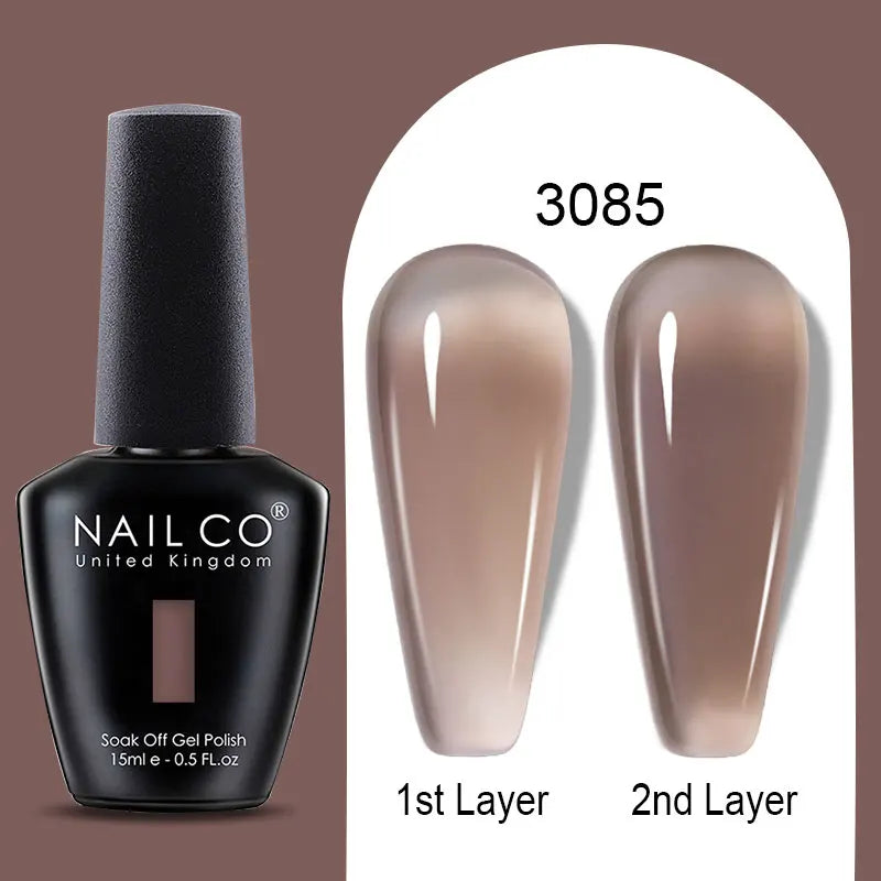 NAILCO Winter Red Gel Nail Polish Semi Permanent Soak Off Varnishes