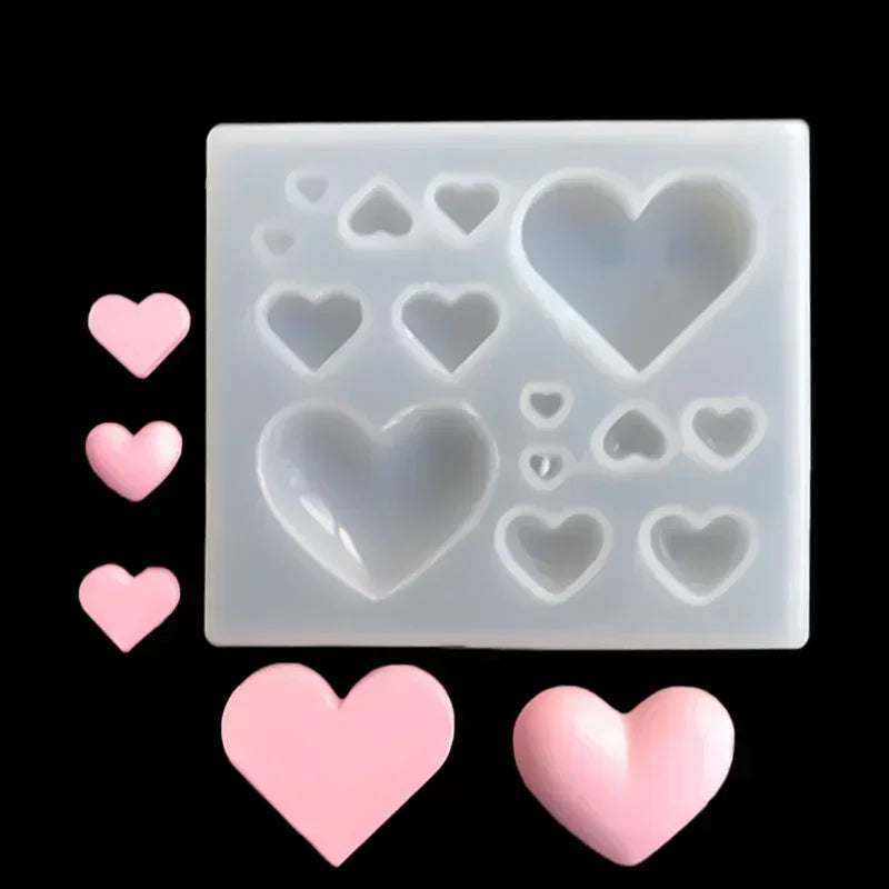 Heart-shaped Silicone Fondant Mold Chocolate Cake Suitable Valentines Qme A