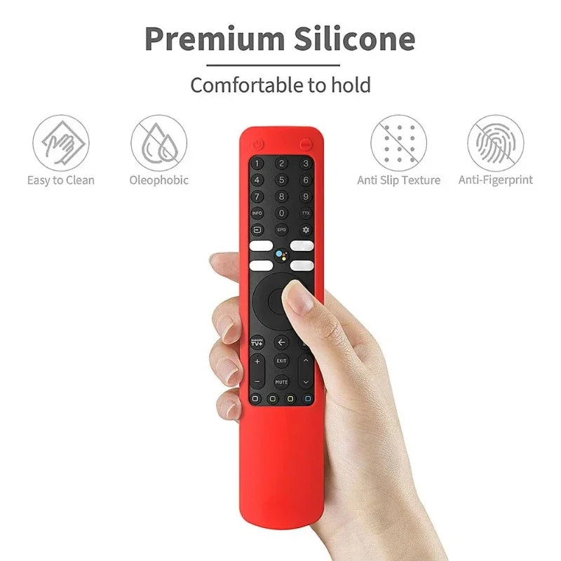 For Xiaomi XMRM-ML Silicone TV Remote Cover Anti-Drop Protective Case Anti-Scratch Protective Skin Sleeve with Anti-lost Lanyard Qme
