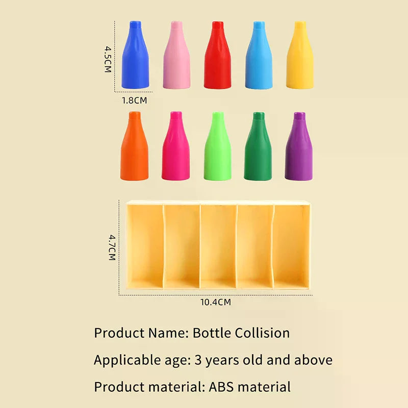 Children's Fun Beverages Color Match Toys 10/20bottles + Base,Early Guessing Memory Training Interactive Puzzle Qme
