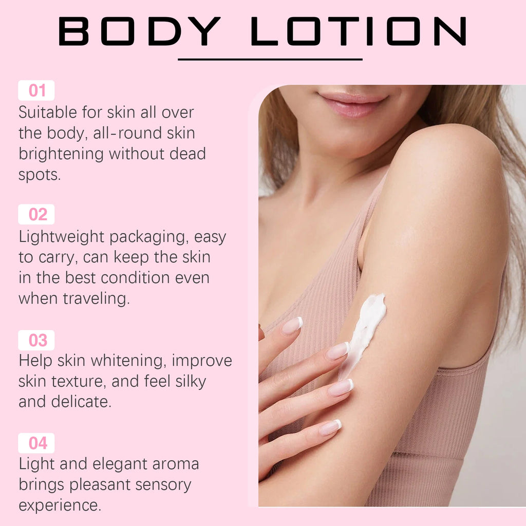 Glutathione Body Lotion Brightening Hydrating Revitalize Even Skin Tone Improve Skin Dry Rough Dullness Moisturizing Body Lotion Qme