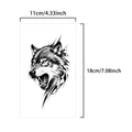 Tattoo Sticker Temporary Waterproof Long Lasting Body Art for Men Women Ins Scar Fake Tattoo Collarbone Arm Wolf Head Pattern Qme HC916