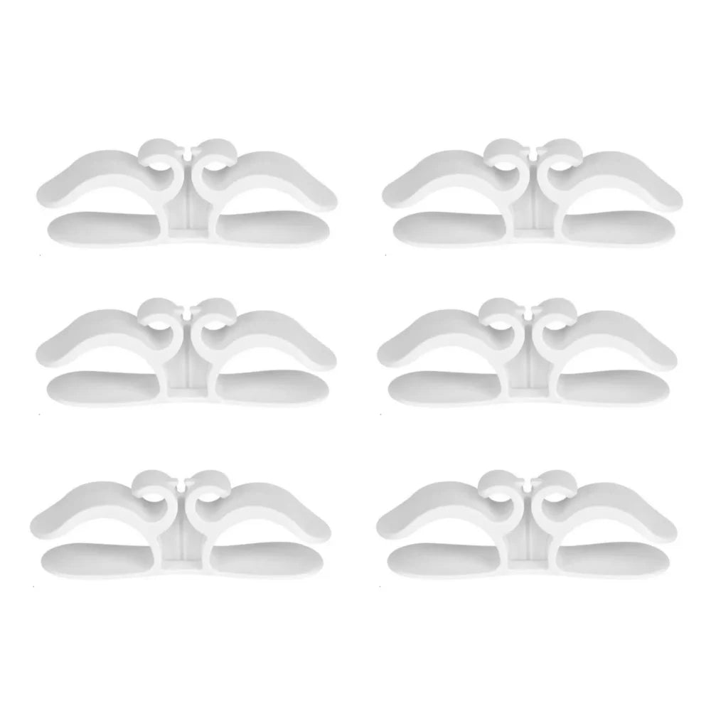 Wire Management Tidy Protector Clip Holder Adhesive Cord Wrapper Hooks Air Fryer Coffee Machine Winder Punch-free Cord Organizer Qme White 6pcs
