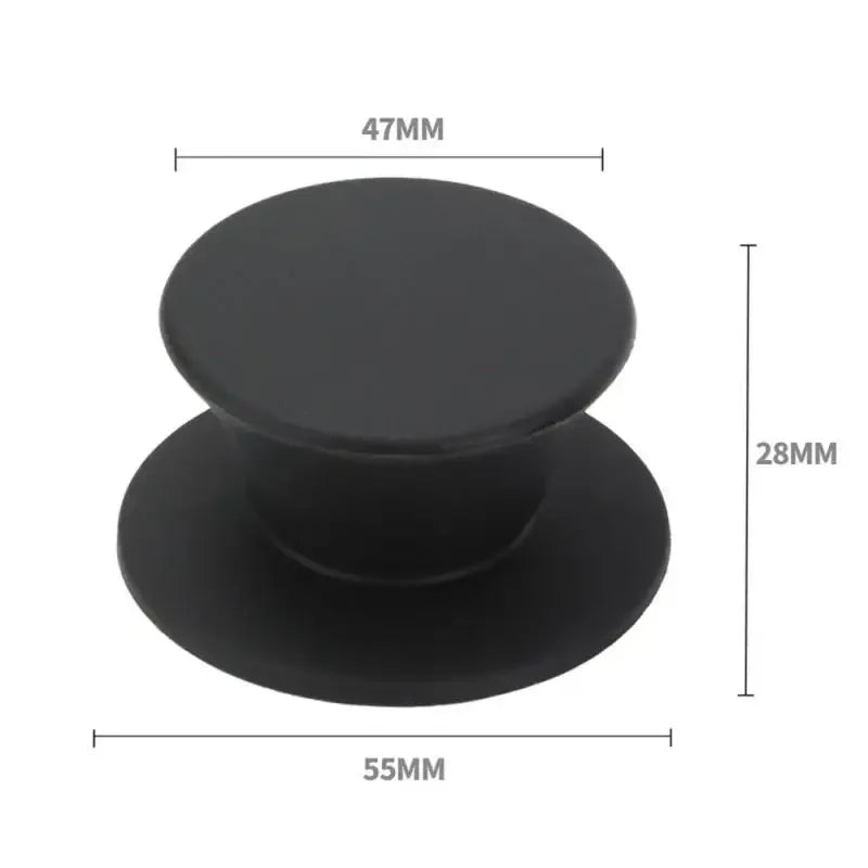 1/2/3PCS Silicone Universal Pot Lid Knob Pot Handle Replacement Kitchen Cookware Cover Knobs for Pan Lid Kitchen Accessories Qme 1PC Black