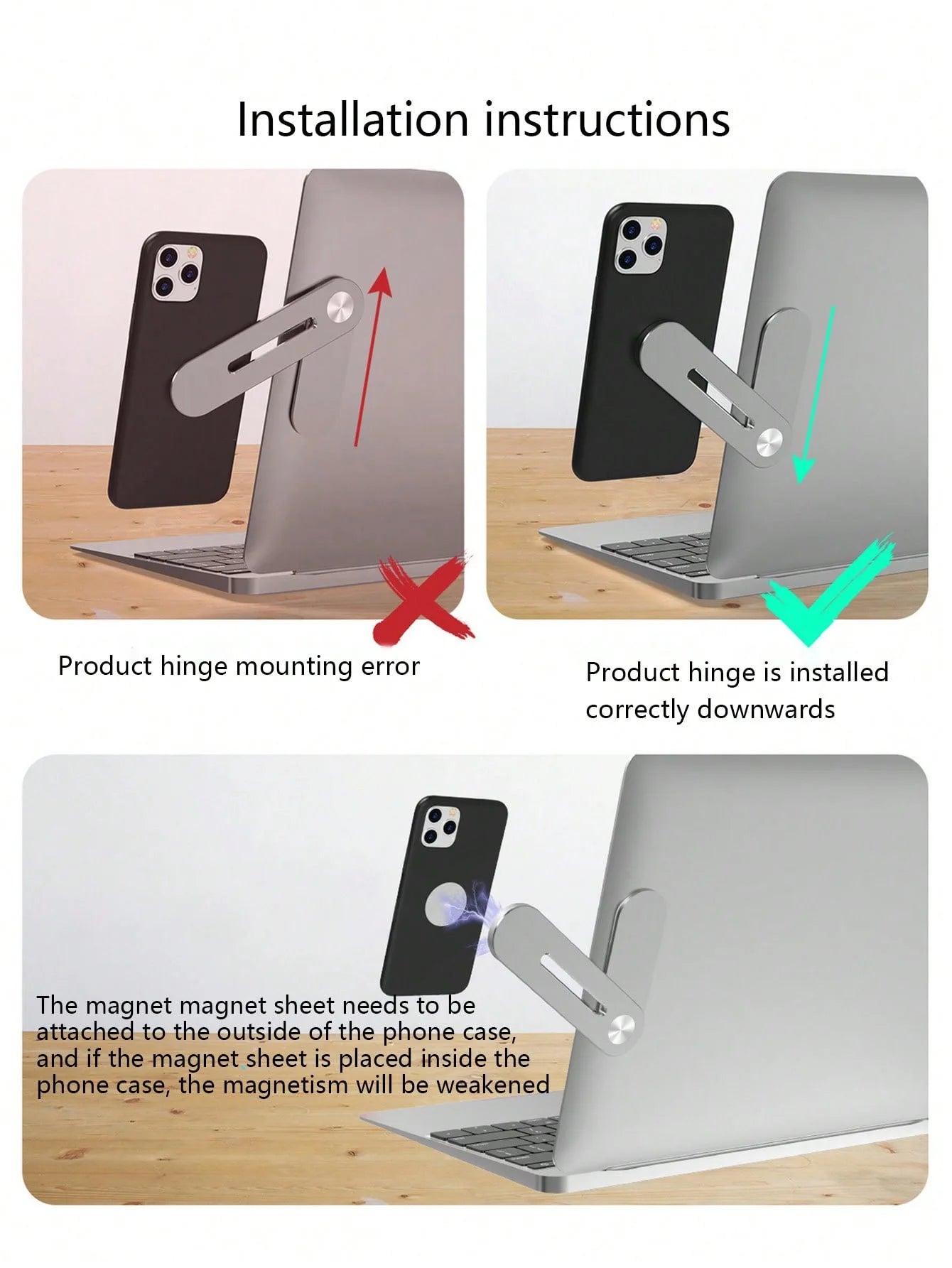 Aluminum Alloy Laptop Dual-screen Expansion Phone Holder Computer Qme