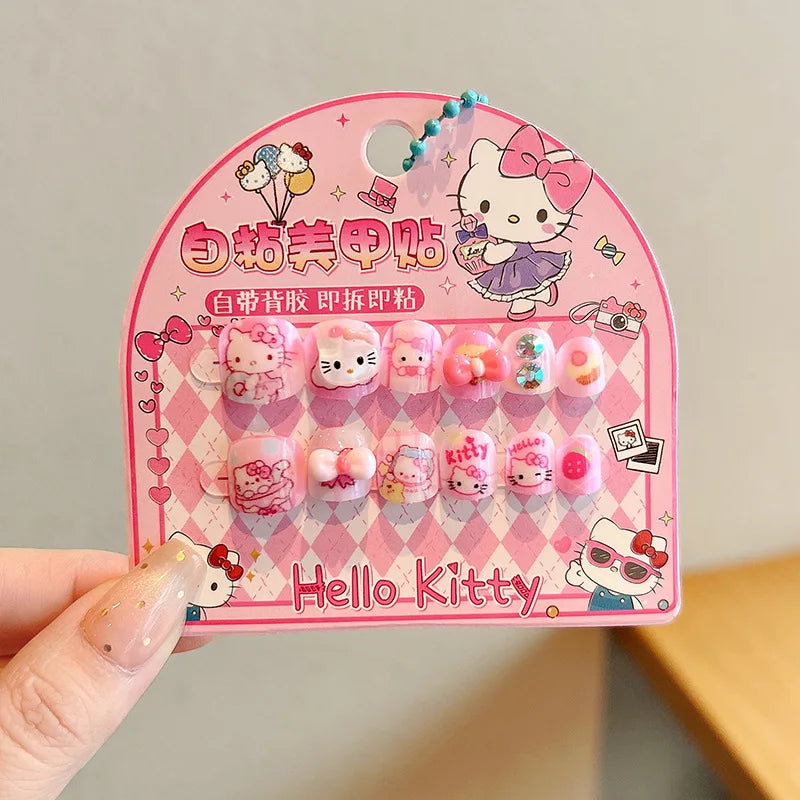 Hello Kitty Kuromi New Nail Stickers Nail Art Stickers Nail Decals 3D Stickers Non-toxic, Odorless, Waterproof Qme 3