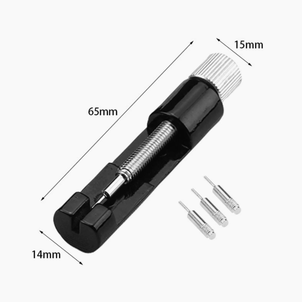 Watch Adjustment Tool Kit Professional Metal Easy To Use Resizing Watch Link Removal Kit with Spare Needle for Watchmaker Qme