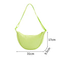 A New Nylon Crossbody Bag for Women Designer Large Capacity Portable Lady Simple Commuter Underarm Bag Fashion Moon Shoulder Bag Qme Green Trumpet