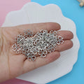 Antique Clover Pendant Small Business Supplies Clover Charms Necklace/Earrings Pendant for DIY Jewelry Qme WHITE