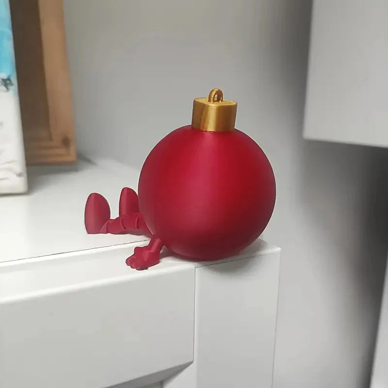 3D Printed Christmas Ball Tree Ornament Movable Joint Decorations Qme