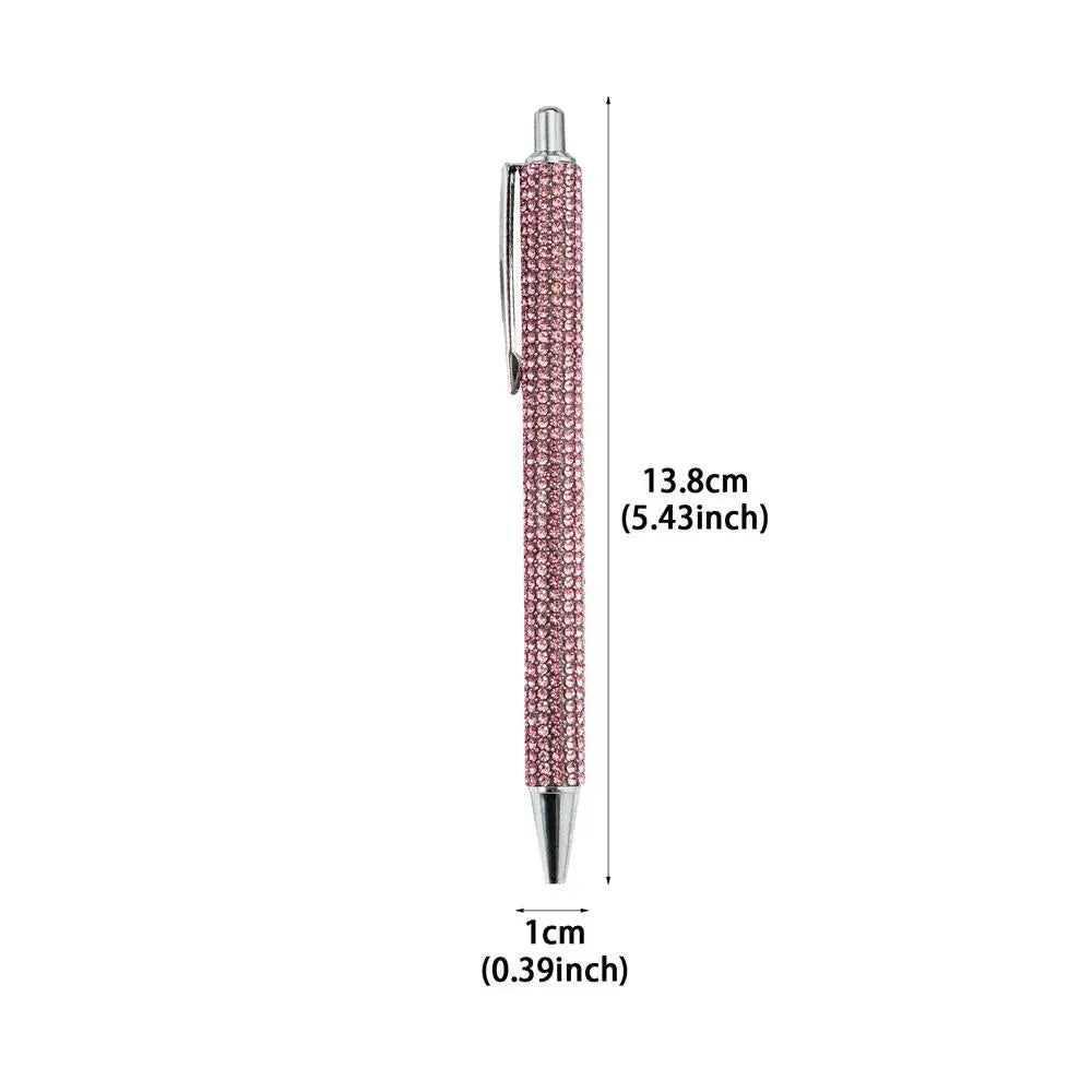 1pc Fancy Pen For Women Ballpoint Rhinestone Pens Bedazzled Wedding Bridal Writing Pen For Christmas Bridesmaid Notes Taking Qme pink