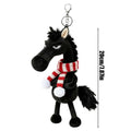 Plush Keychains Fashion 2026 Year Of The Horse Plush Keyring Horse Keyring Backpack Pendant for Men Women Boys Girls Youth Teens Qme Black