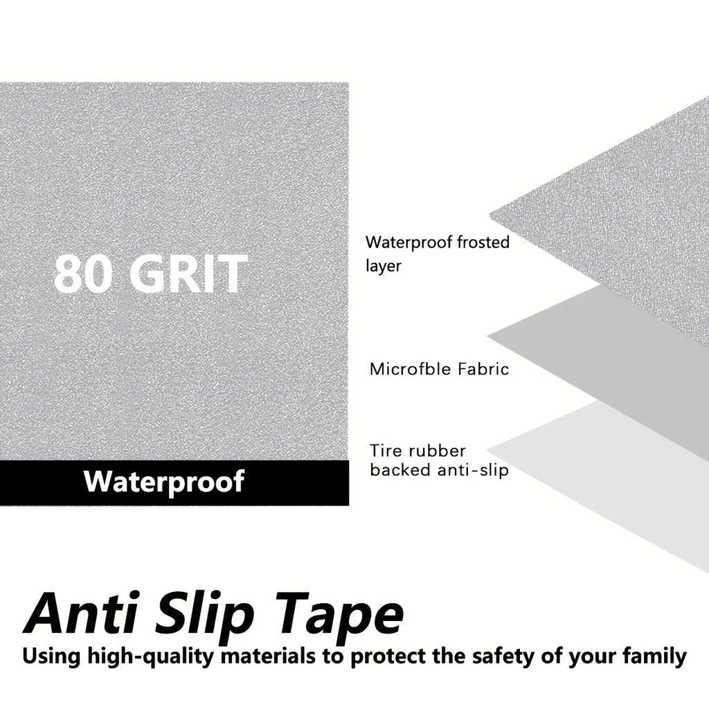 Wear-resistant Heavy Duty Anti-slip Pedal Tape Protection Non-slip Stickers for Stairs Adhesive Tape Grey Qme