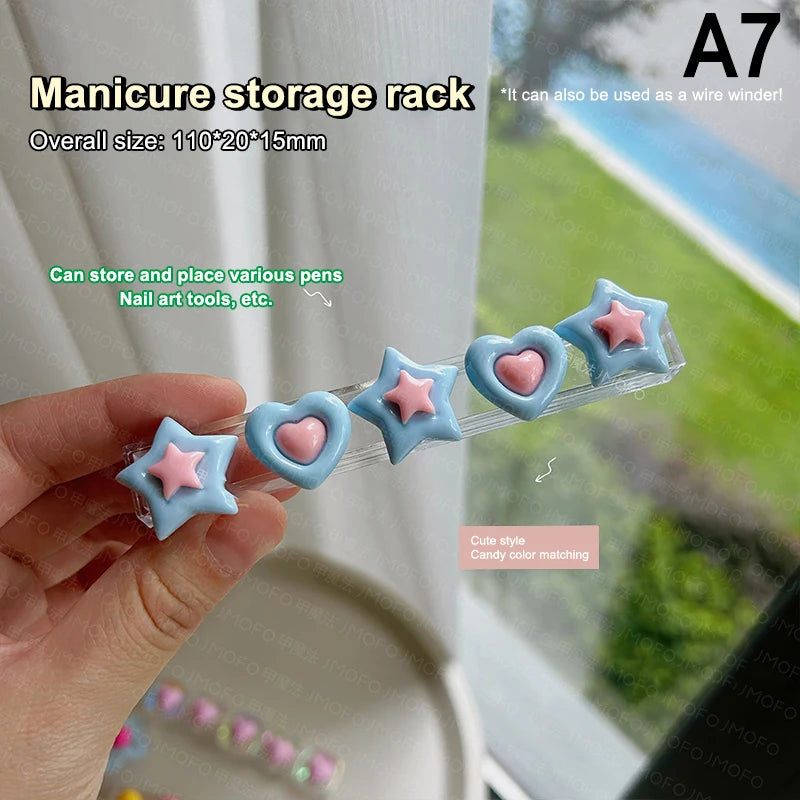 Cartoon Nail Brush Holder Stand Pen Rack Accessory Manicure Tool Qme A7