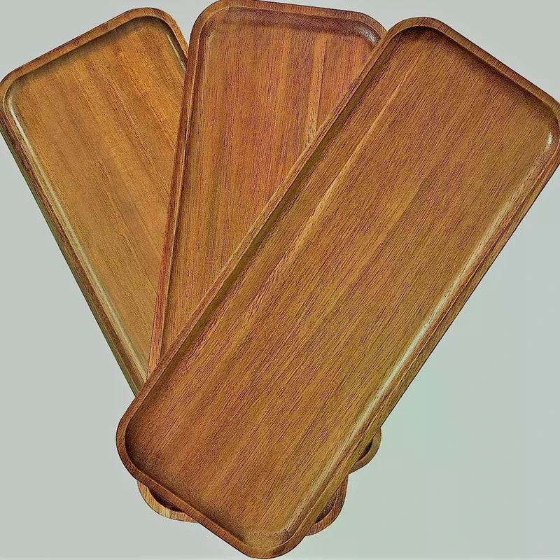 Japanese Tableware Wooden Plate Beech Oval Tray Mini Solid Wood Small Plate Children's Whole Wooden Plate Wooden Plate Qme