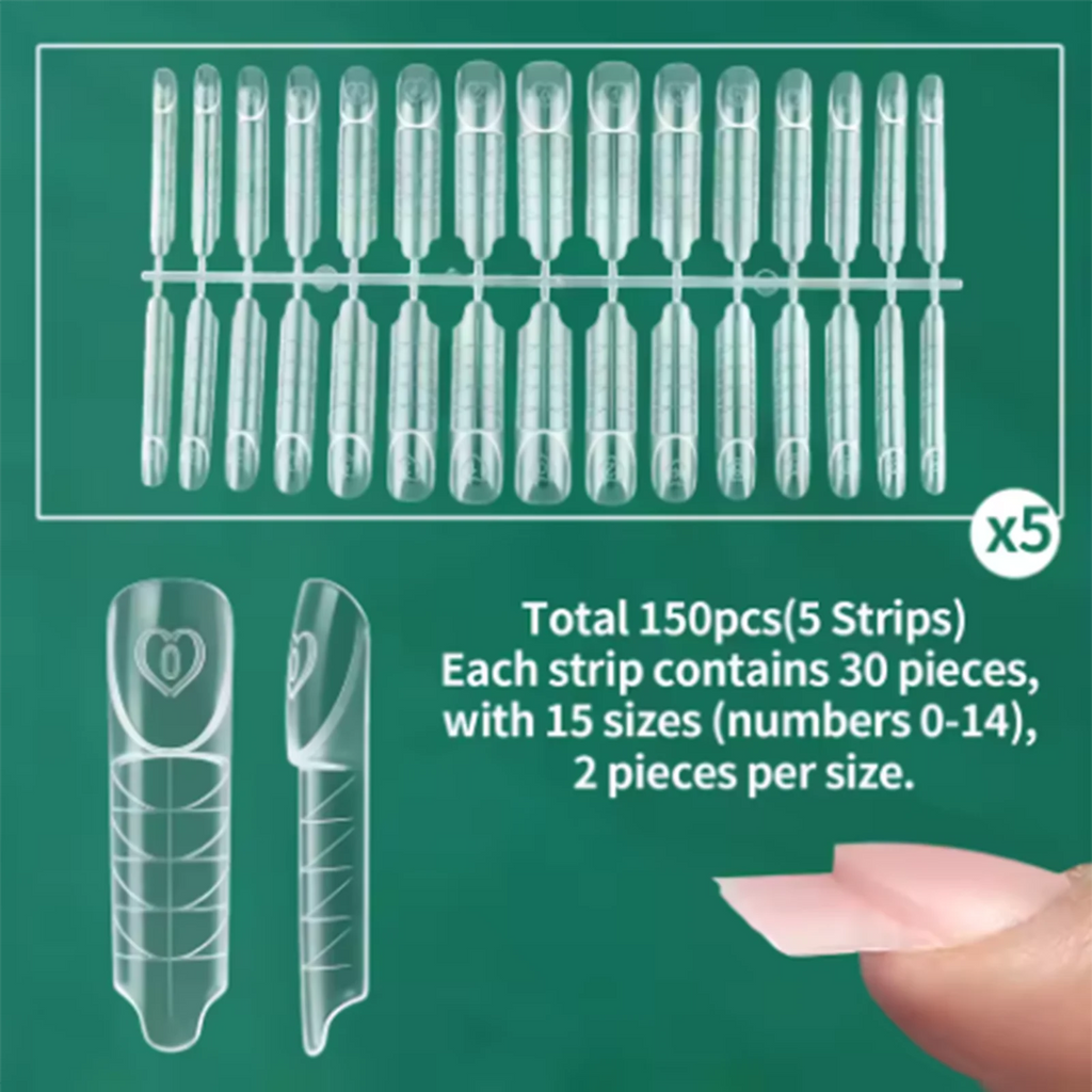 Nail Form Reusable Transparent Manicure Stencil Molds Business Trip Qme