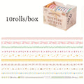 10 Roll/Box Tape Gentle Color Series Tape Cutting Pasting Thin Stickers Album Diary Decoration Phone Case Cup Diary Decoration Qme 5