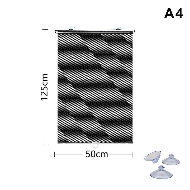Portable Retractable Roller Shade With Suction Cups Sun Protection And Heat Insulation Perfect For Home Windows And Car Use Qme A4