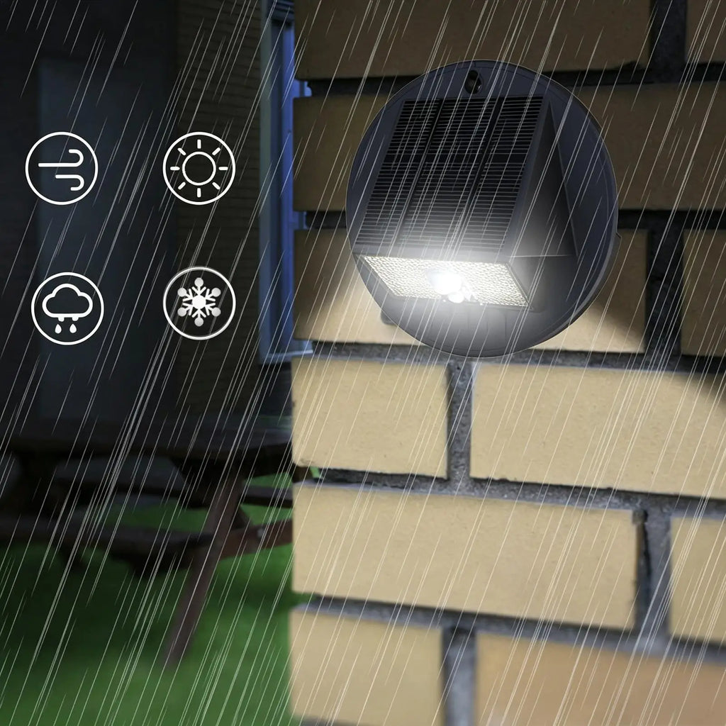 Solar Fence Light Waterproof Motion Sensor LED Decorations Powered Qme