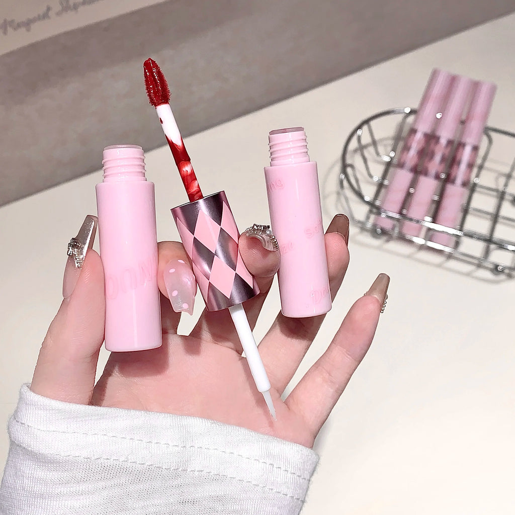 SHAQINUO Double End Lip Glaze Full Gloss Mirror Matte Velvet Long Qme