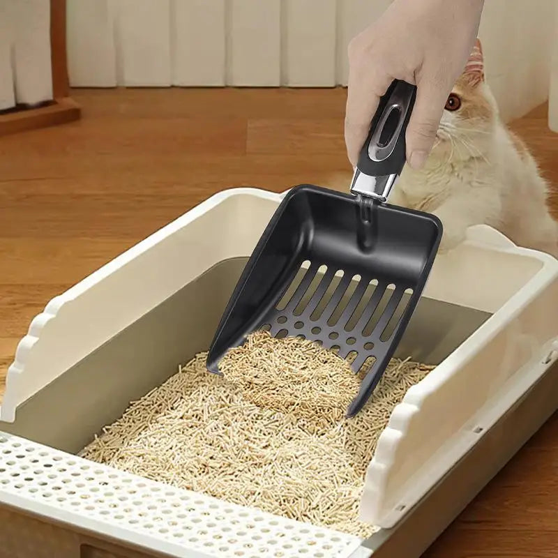 Pet Cleanning Tool Products Metal Long Handle Scoop Cat Sand Cleaning Qme