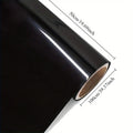 Smooth black car film, thin sheet adhesive film with bubble-free air release stickers, suitable for outdoor decoration of cars Qme Glossy Black