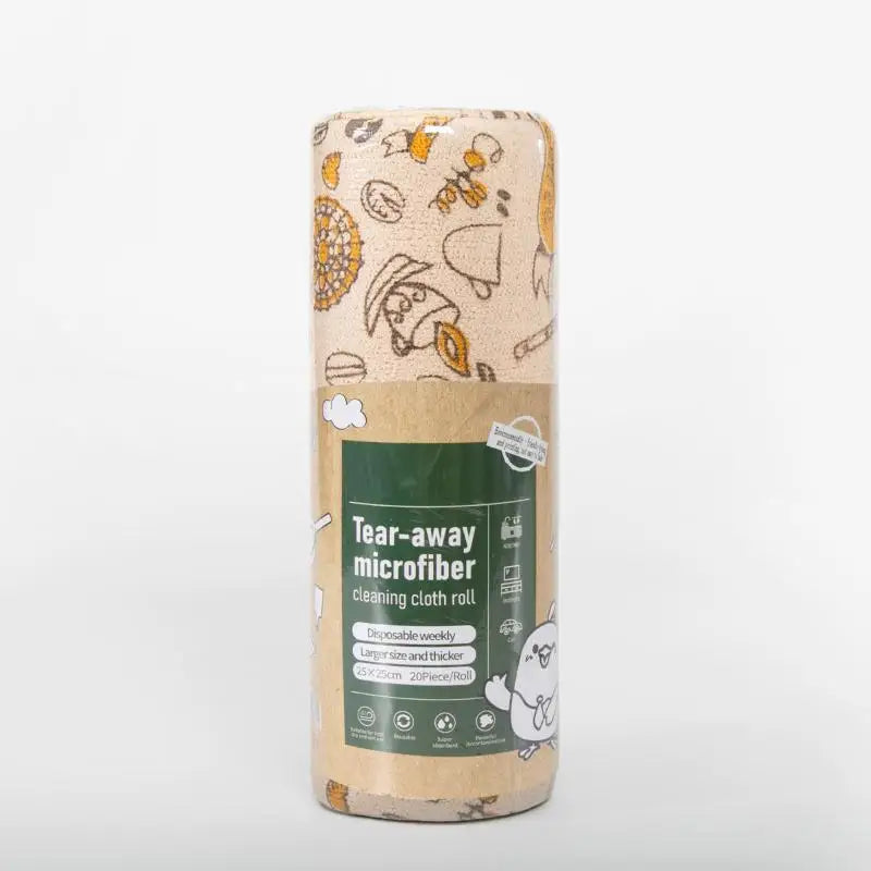 Tearable Microfiber Cleaning Cloth Roll Reusable With Cute Prints For Kitchen Wiping Home Use Cleaning Supplies Household Tool Qme one size P