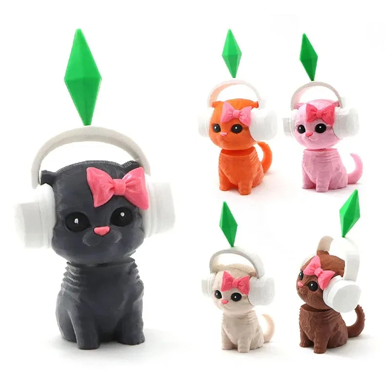 Wobbly Dancing Cat Car Accessory Sims Figurine Creative Dashboard Qme
