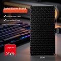 Non-slip Silicone Phone Stand Foldable Flexible Transformable Qme Black