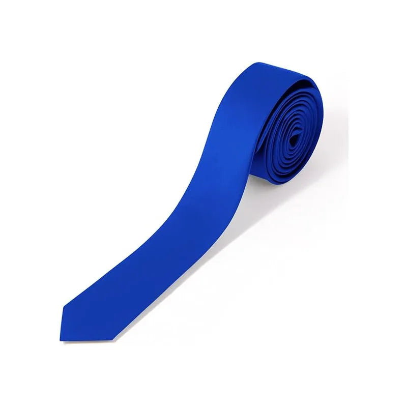 Skinny Ties Black Men Women Solid Pure Plain Formal Slim Long Wedding Qme COLOR11