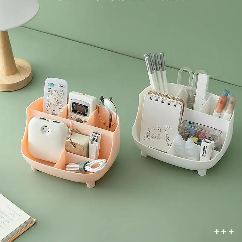 Creative 6 Grid Desktop Organizer Pen Holder Multifunctional Desk Makeup Pencil Storage Box School Office Stationery Stand Qme
