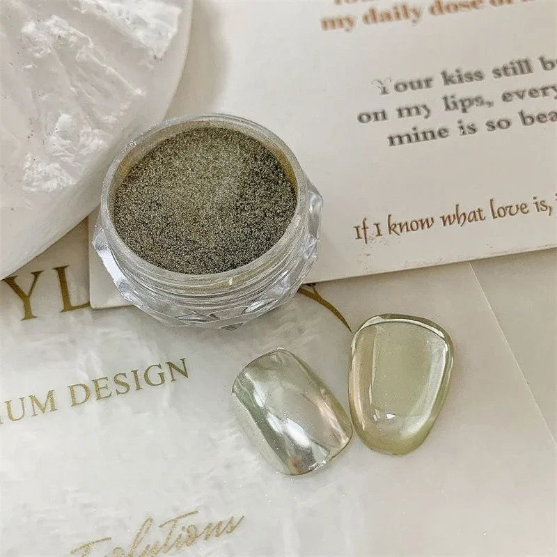 Manicure Super Flash Rich In Pigment Sparkling Mirror Effect Nails Shining Summer Nail Mirror Powder Metal Nail Art Tools Qme A4