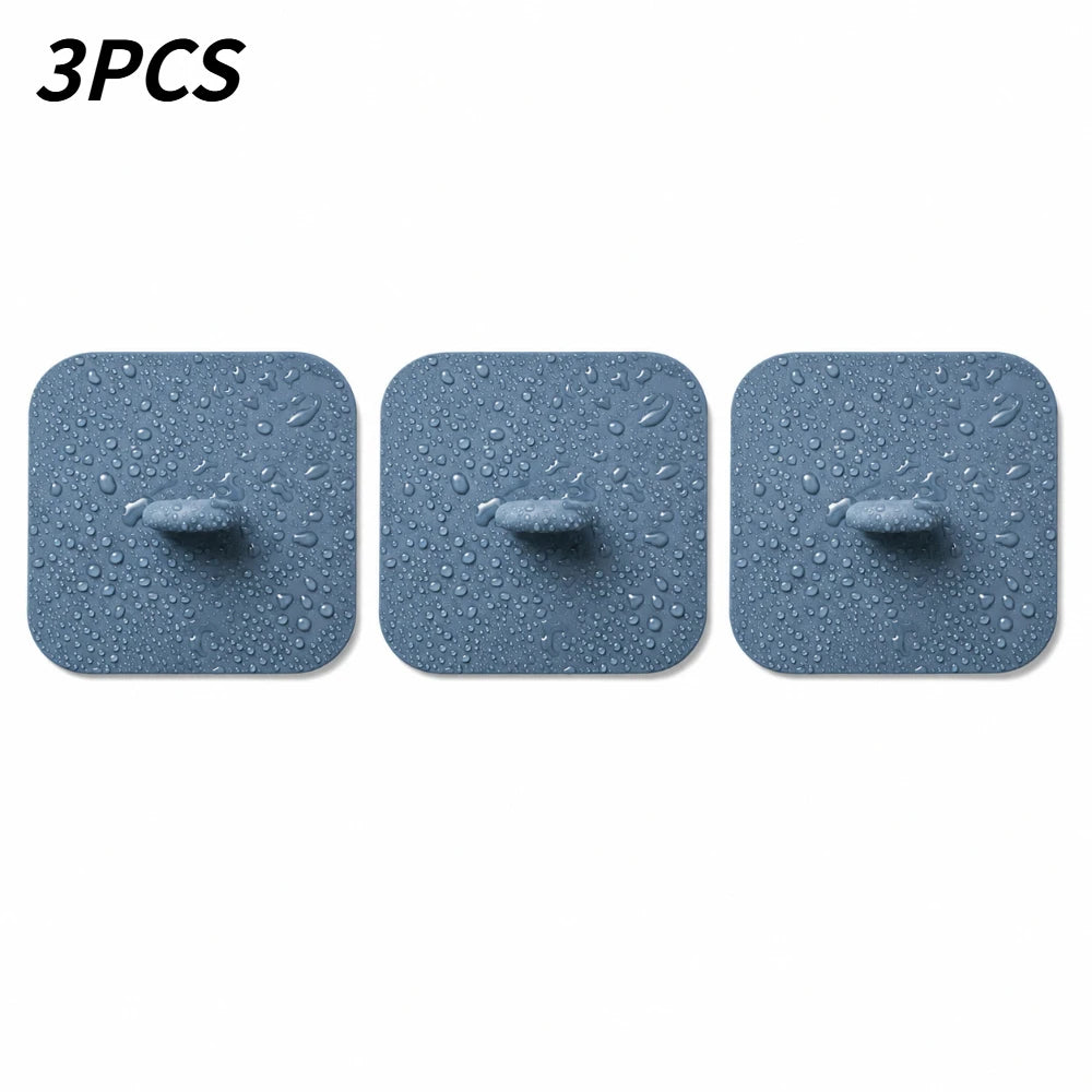 1/3pcs Eco-friendly Silicone Drain Pad Anti-odor Water Stopper Sewer Cover Practical Accessory for Bathroom and Toilet Drainage Qme blue 3pcs