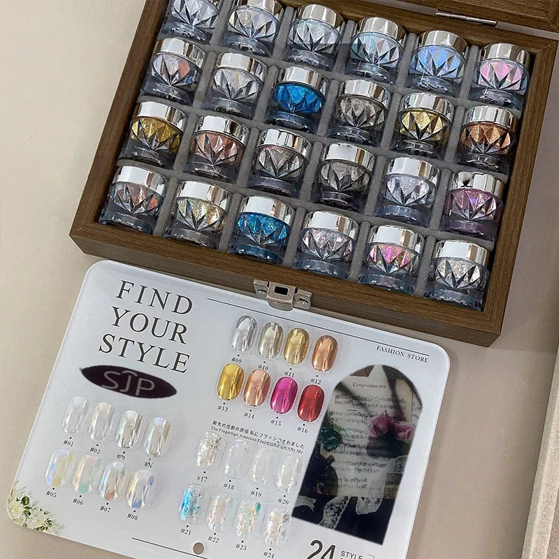 24-color Opal Pink Nail Art Includes Swatches Storage Box It Offers Qme