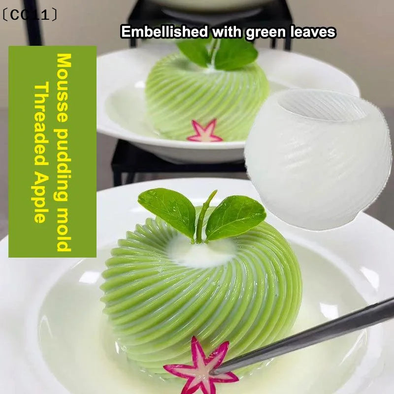 Spiral Apple Shape Mousse Desserts Cake Mold Ice Cream Silicone Qme