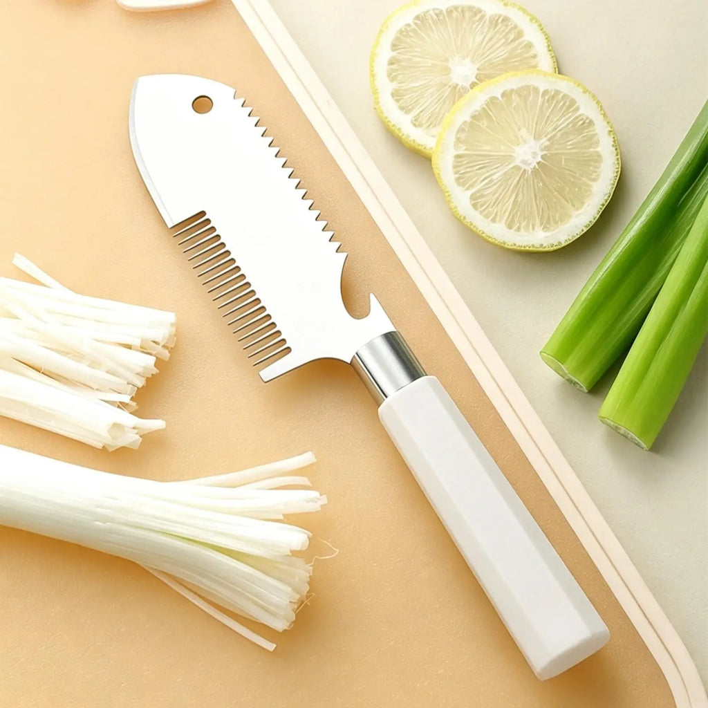 Green Onion Cutter Ergonomic Non-slip Handle Bottle Opener Vegetable Qme